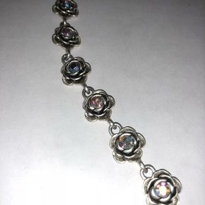 Silver Flower bud necklace